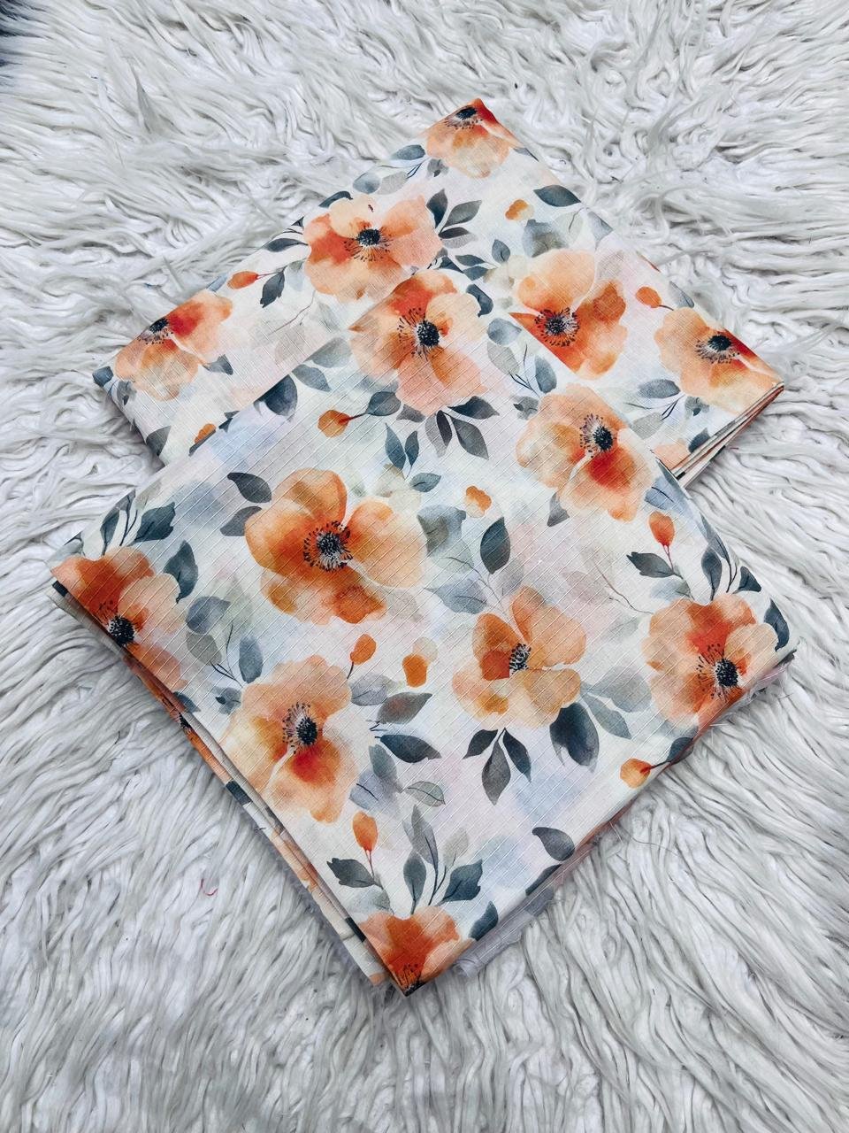 2Pc Lawn Bana Dora Allover Unstitched Suit Vol-02