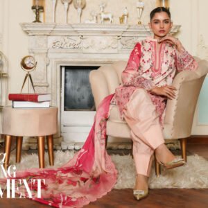 NOURA – Blush Royale Chikankari 3PC Lawn Suit