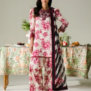 Faiza Faisal – ROSE REVERIE 3PC Unstitched Printed Lawn Suit