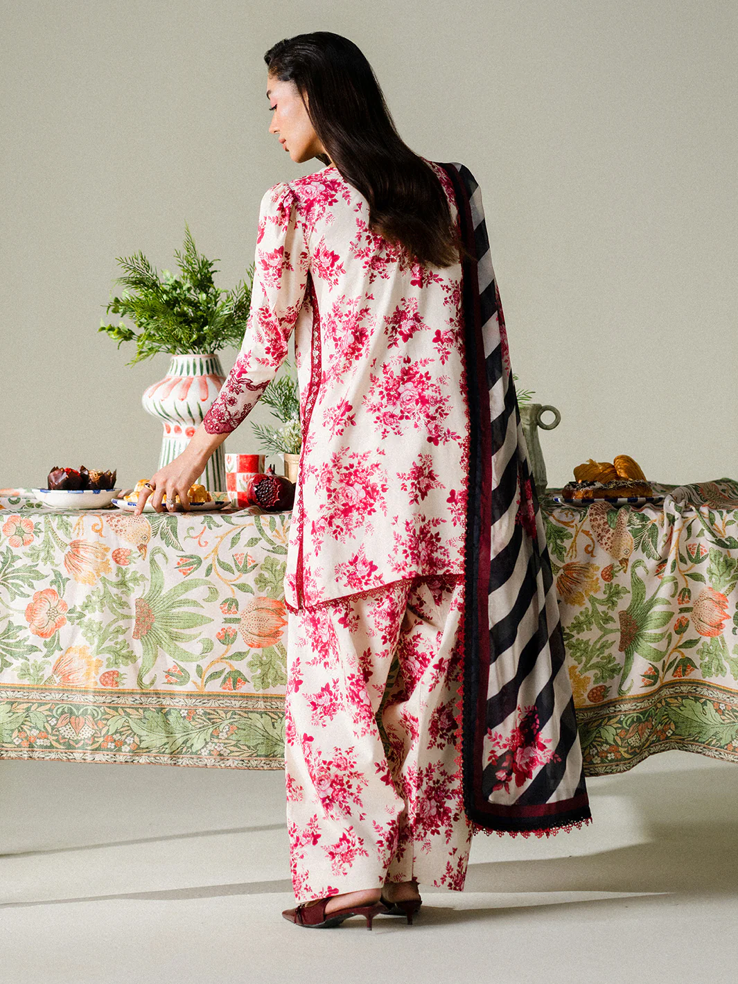Faiza Faisal - ROSE REVERIE 3PC Unstitched Printed Lawn Suit