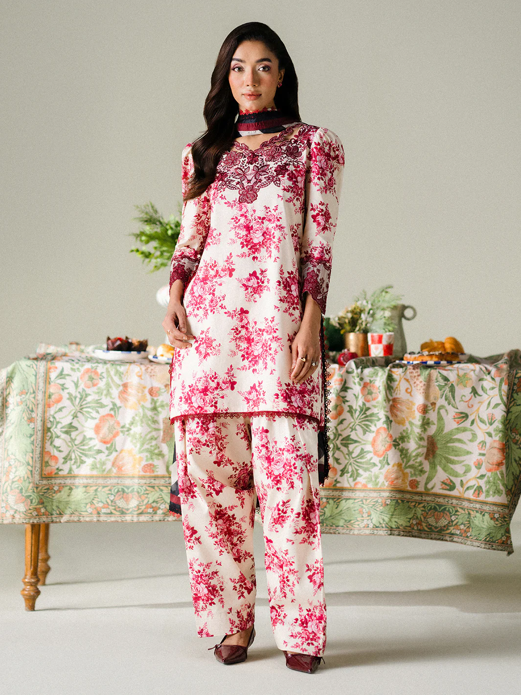Faiza Faisal - ROSE REVERIE 3PC Unstitched Printed Lawn Suit