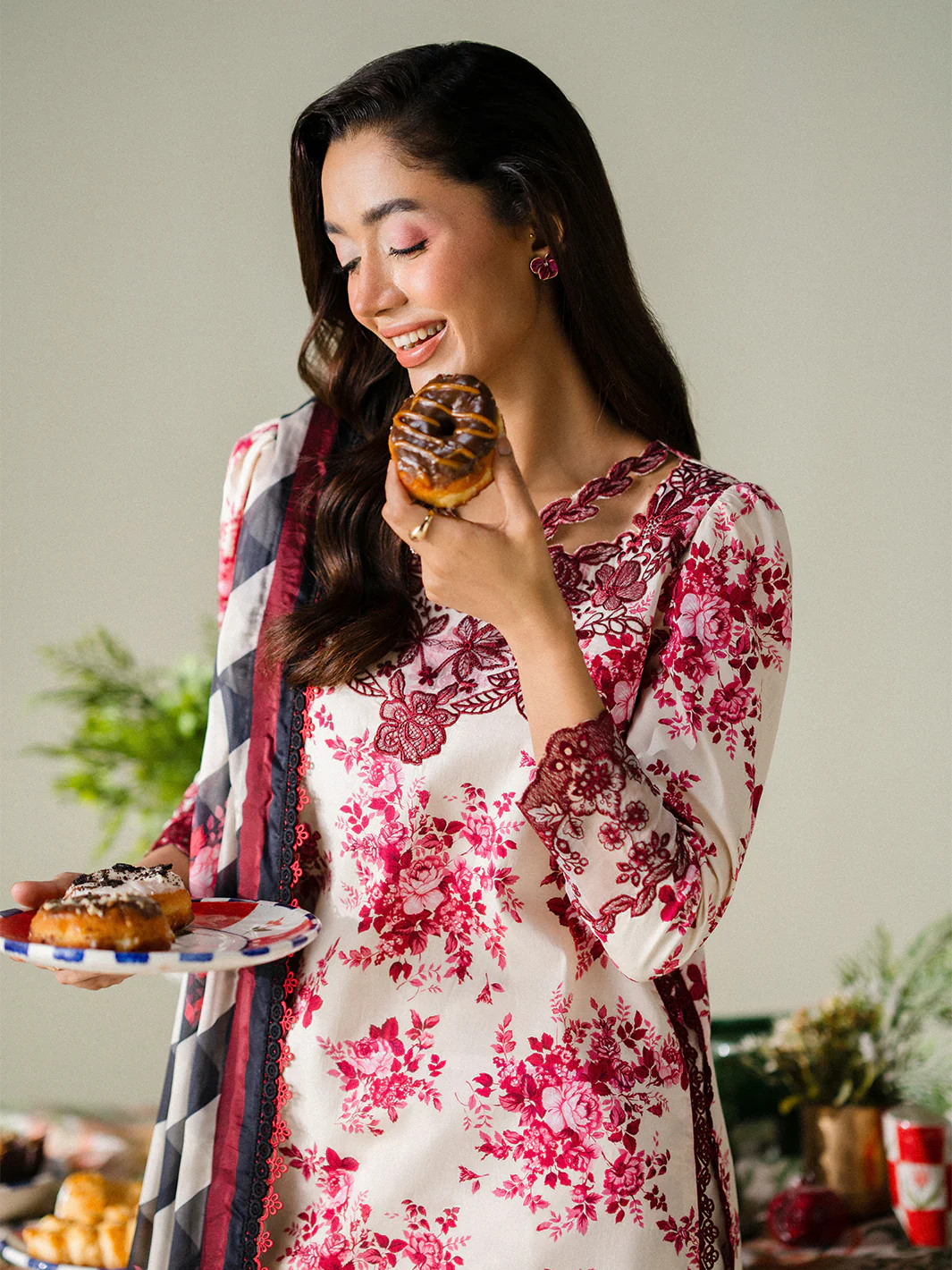 Faiza Faisal - ROSE REVERIE 3PC Unstitched Printed Lawn Suit