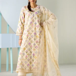 Faiza Faisal – Buttercup Bloom 3PC Unstitched Printed Lawn Suit