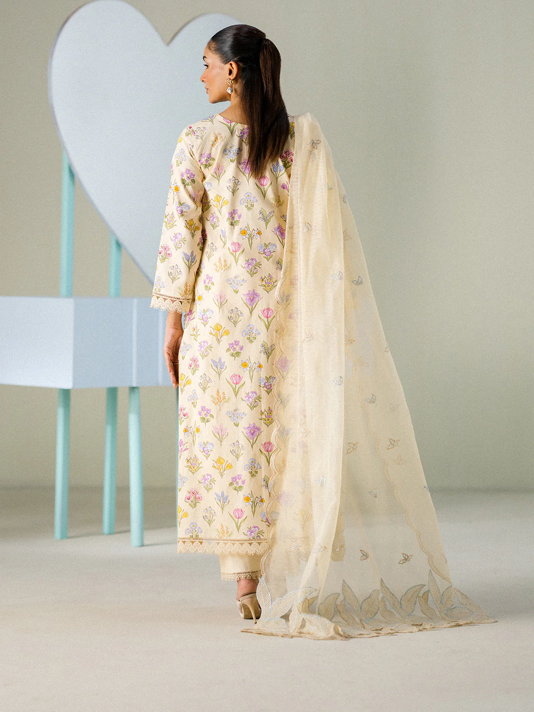 Faiza Faisal - Buttercup Bloom 3PC Unstitched Printed Lawn Suit