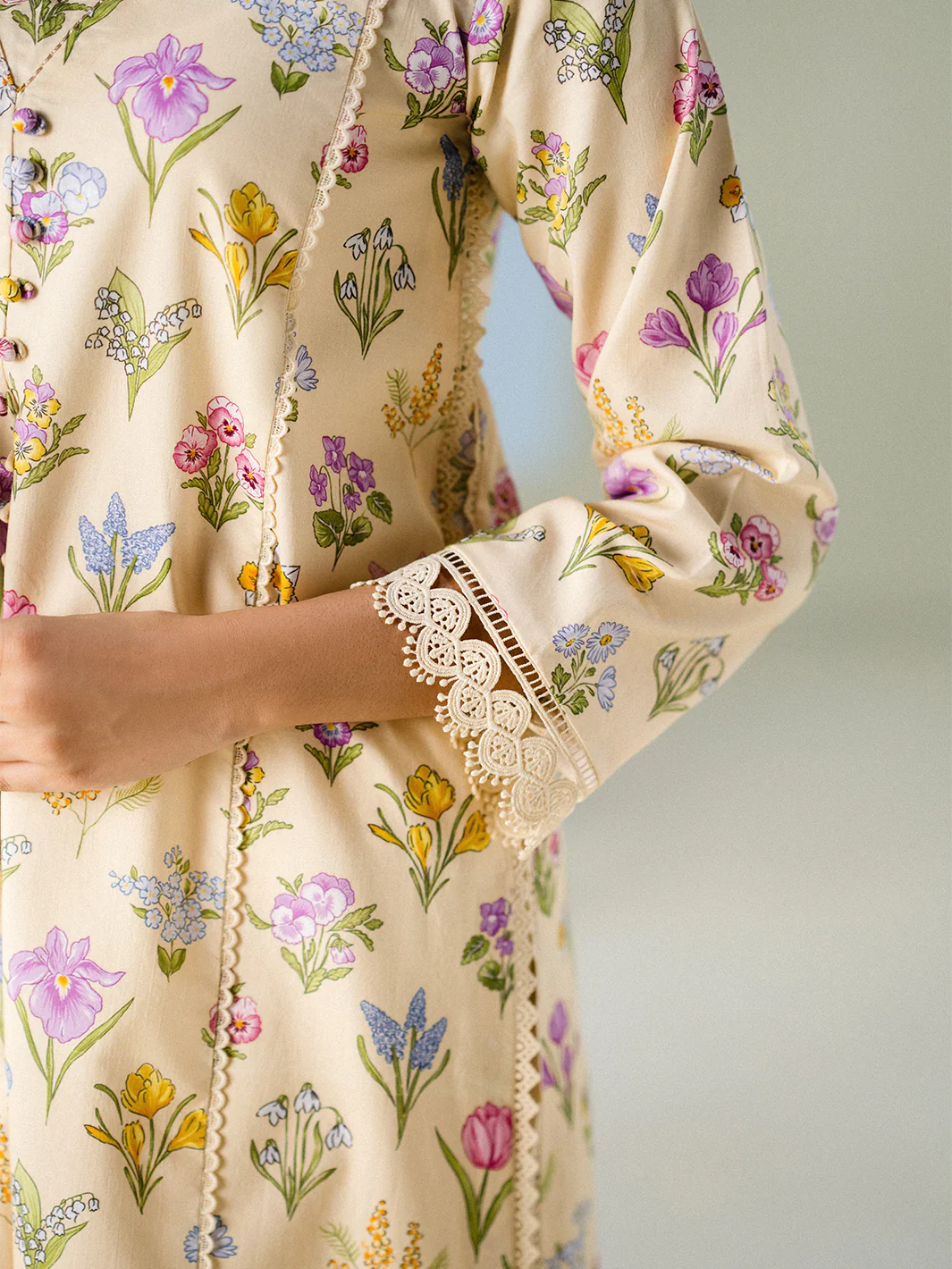 Faiza Faisal - Buttercup Bloom 3PC Unstitched Printed Lawn Suit