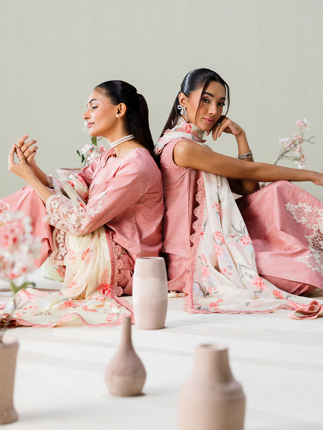 Faiza Faisal - Blush Horizon 3PC Unstitched Printed Lawn Suit