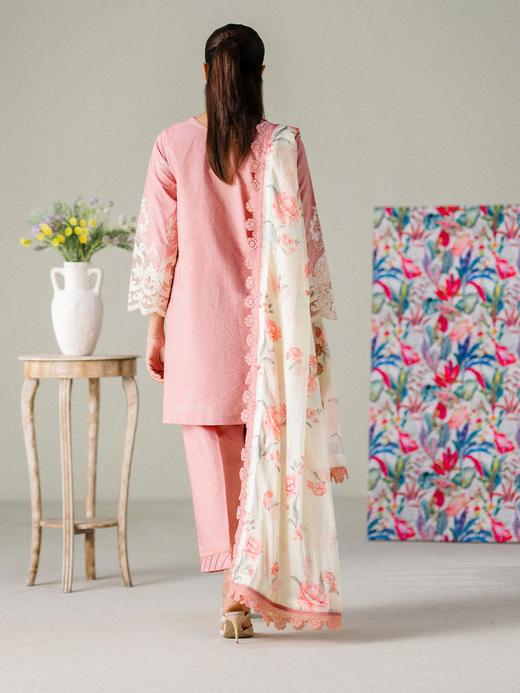 Faiza Faisal - Blush Horizon 3PC Unstitched Printed Lawn Suit