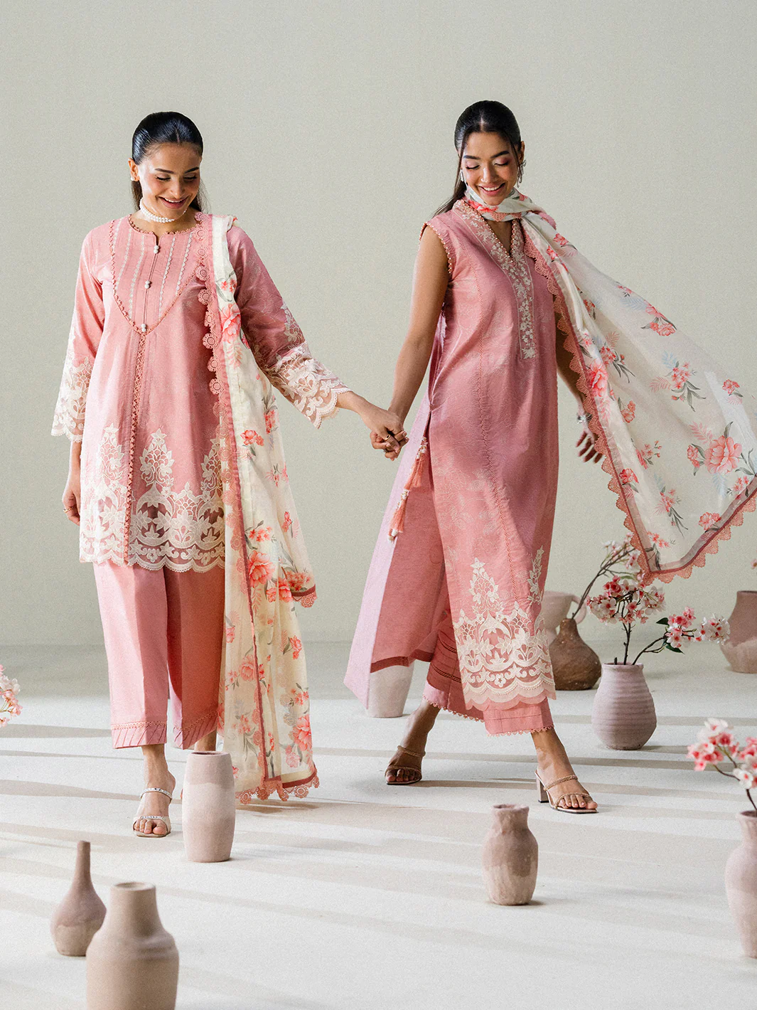 Faiza Faisal - Blush Horizon 3PC Unstitched Printed Lawn Suit