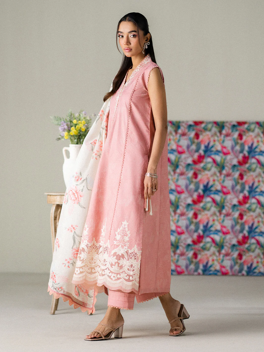 Faiza Faisal - Blush Horizon 3PC Unstitched Printed Lawn Suit