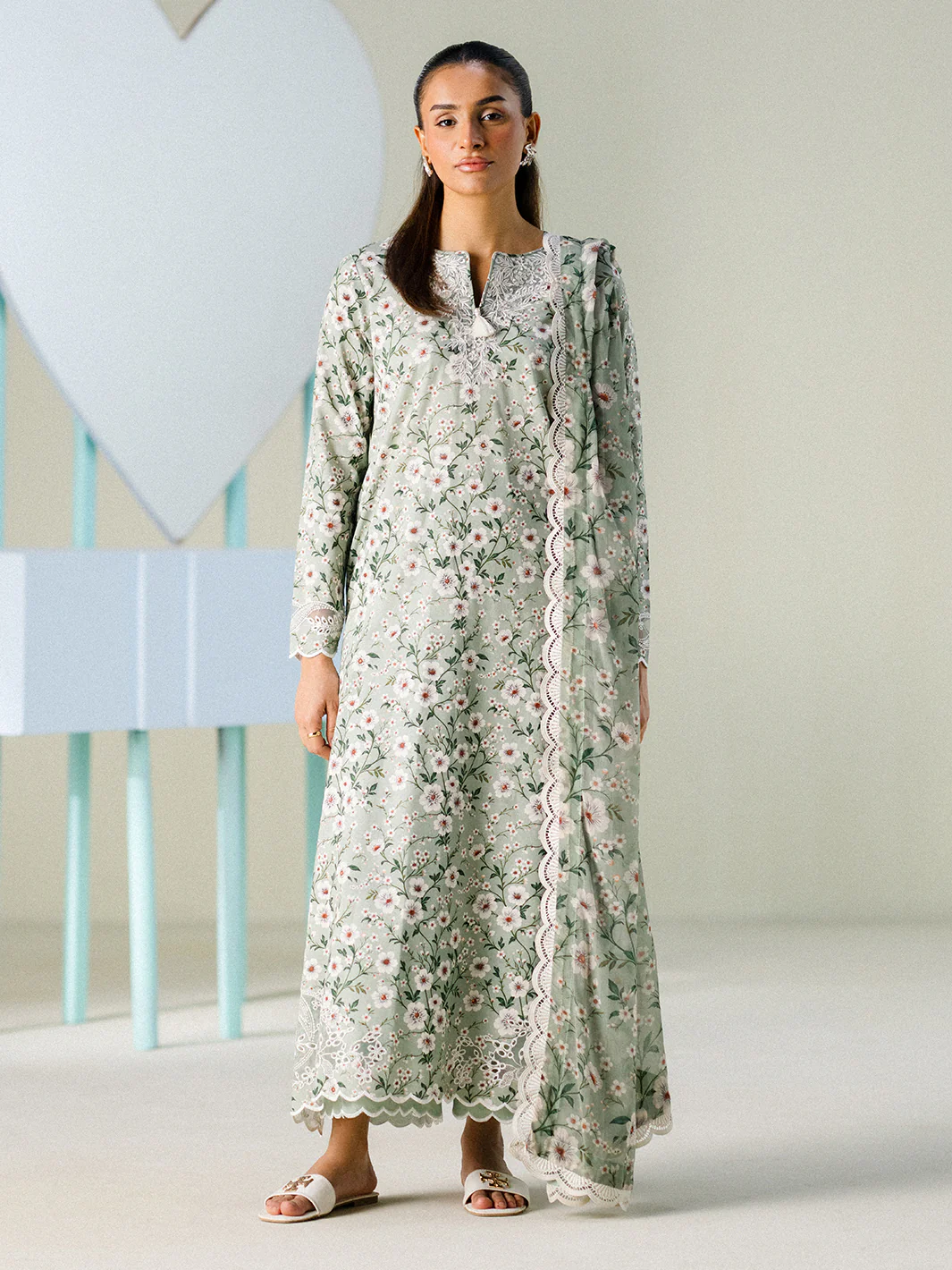 Faiza Faisal - MINT MUSE 3PC Unstitched Printed Lawn Suit