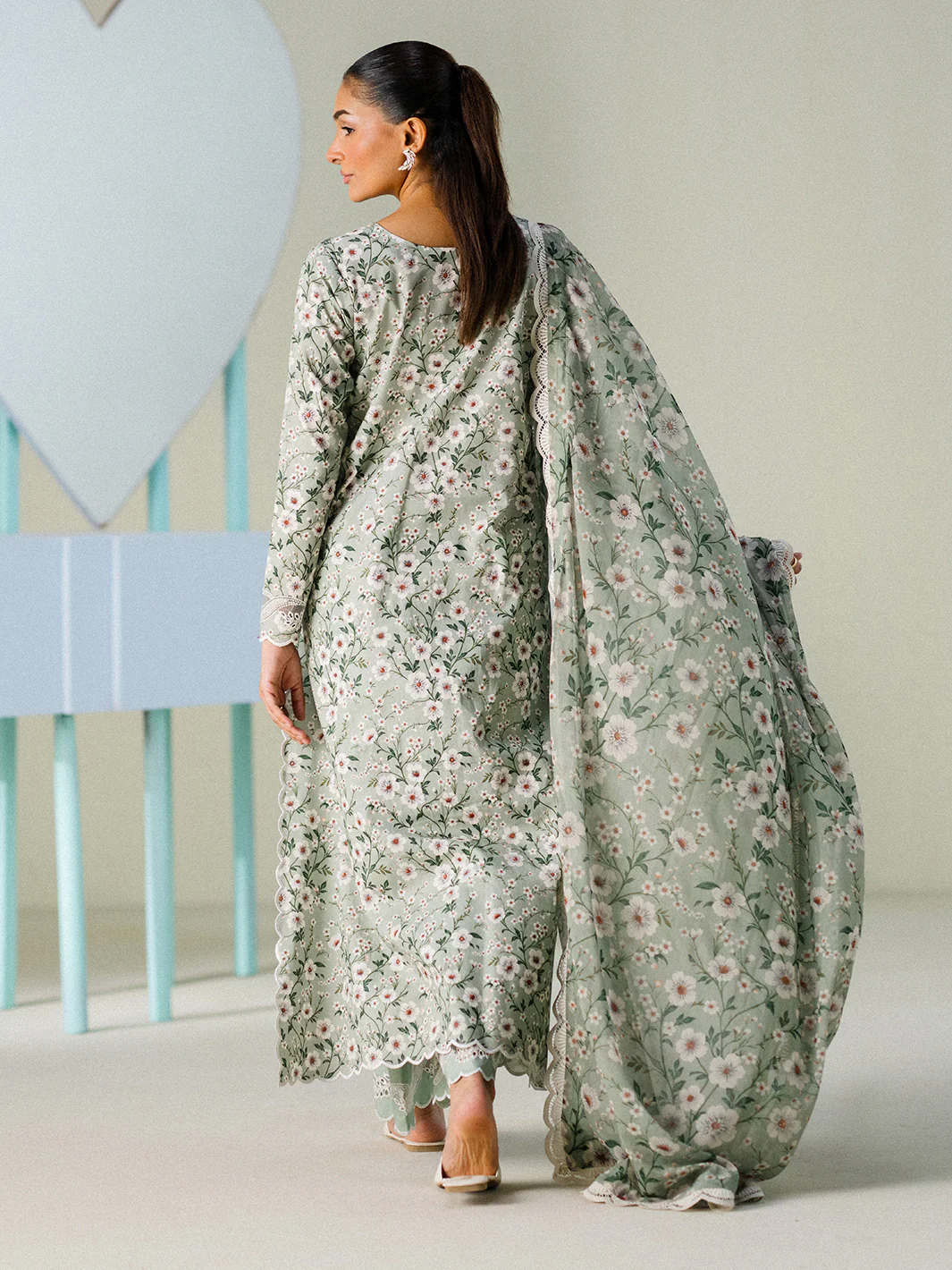 Faiza Faisal - MINT MUSE 3PC Unstitched Printed Lawn Suit