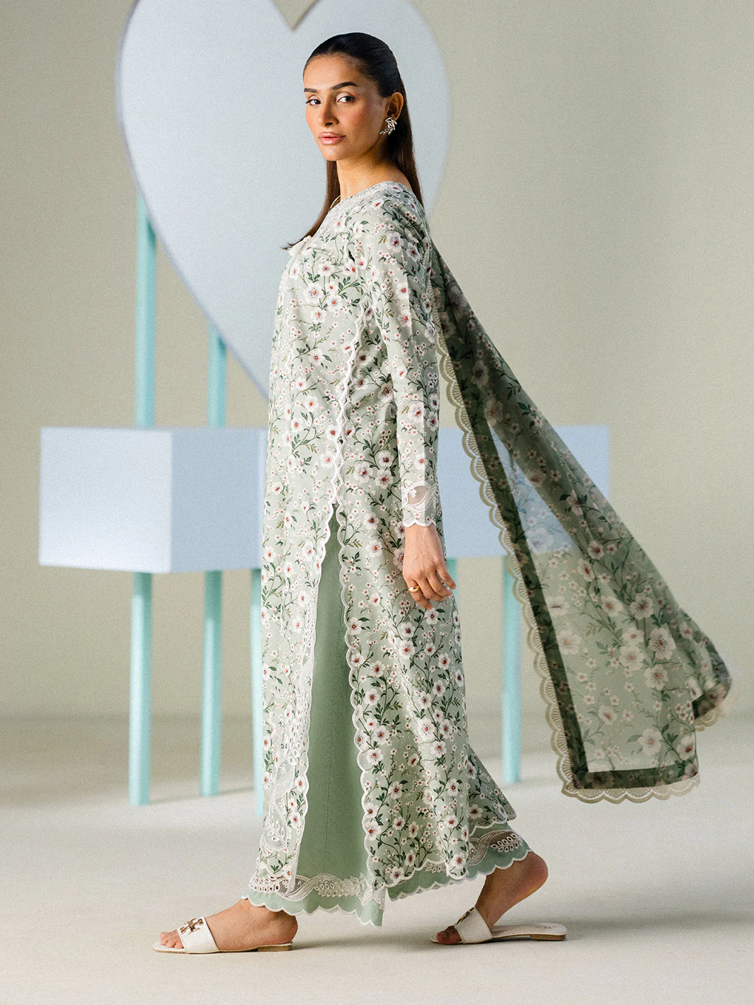Faiza Faisal - MINT MUSE 3PC Unstitched Printed Lawn Suit