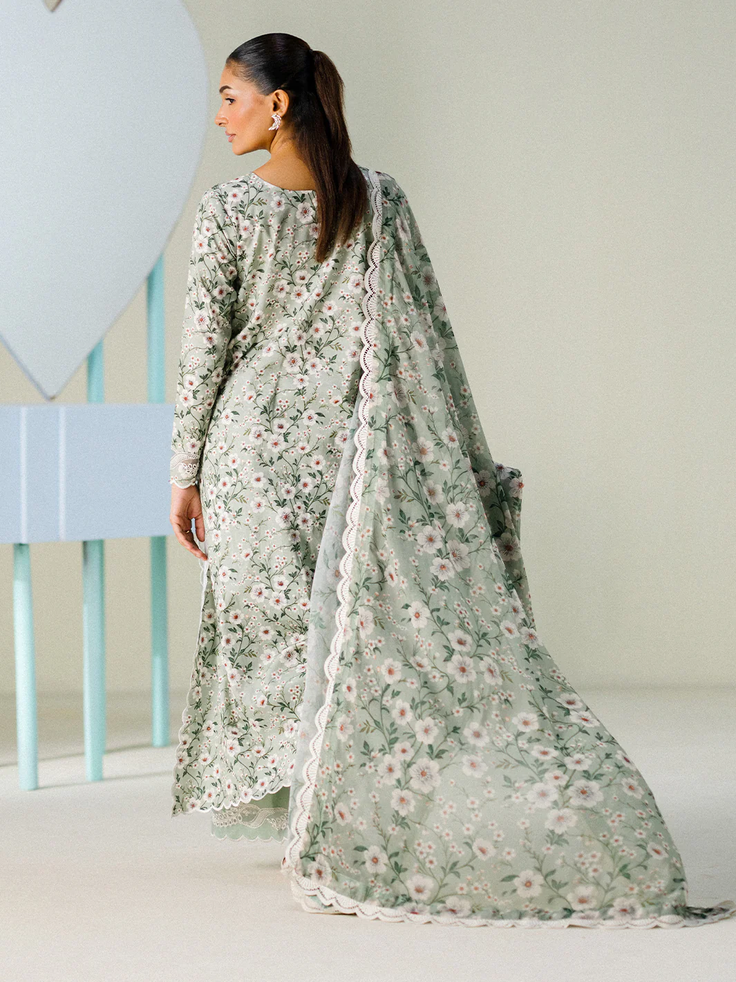 Faiza Faisal - MINT MUSE 3PC Unstitched Printed Lawn Suit