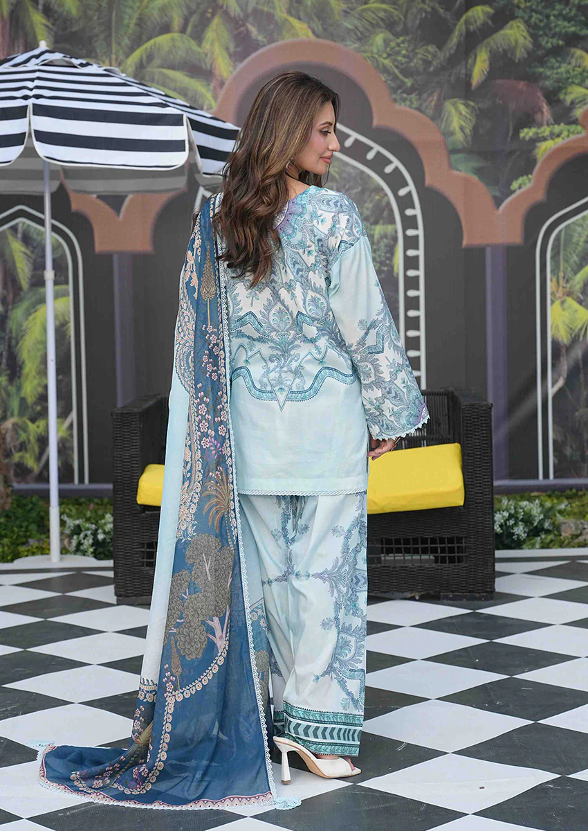Ayesha Ibrahim - Lime Laila 3PC Unstitched Printed Lawn Suit