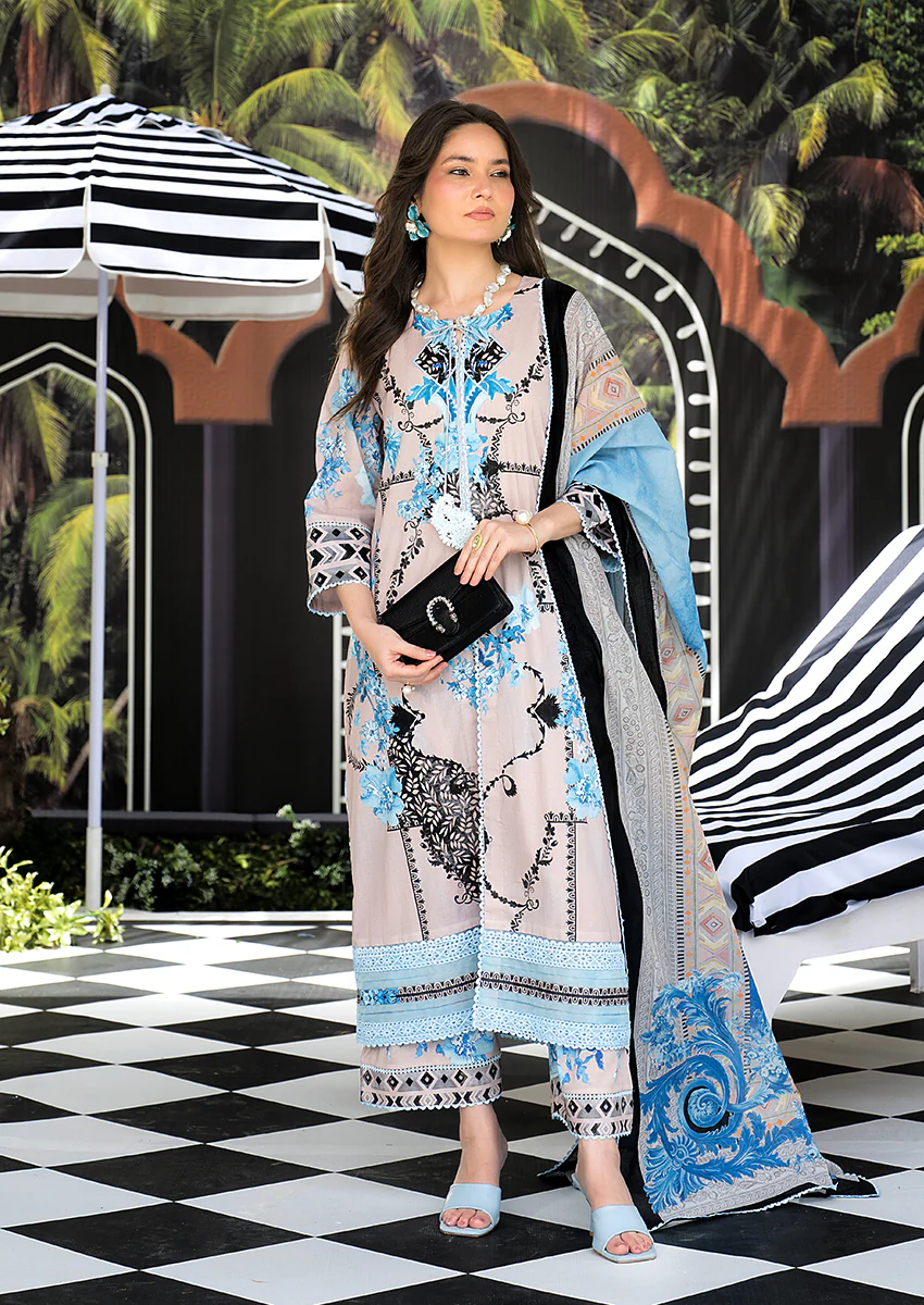 Ayesha Ibrahim - Lush Laila 3PC Unstitched Printed Lawn Suit