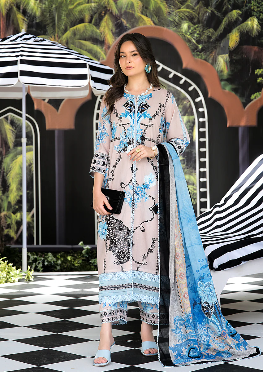 Ayesha Ibrahim - Lush Laila 3PC Unstitched Printed Lawn Suit