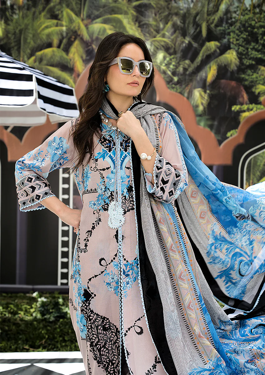 Ayesha Ibrahim - Lush Laila 3PC Unstitched Printed Lawn Suit