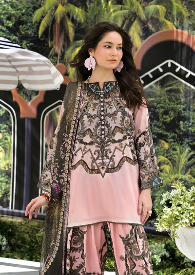 Ayesha Ibrahim - Pink Pulse 3PC Unstitched Printed Lawn Suit
