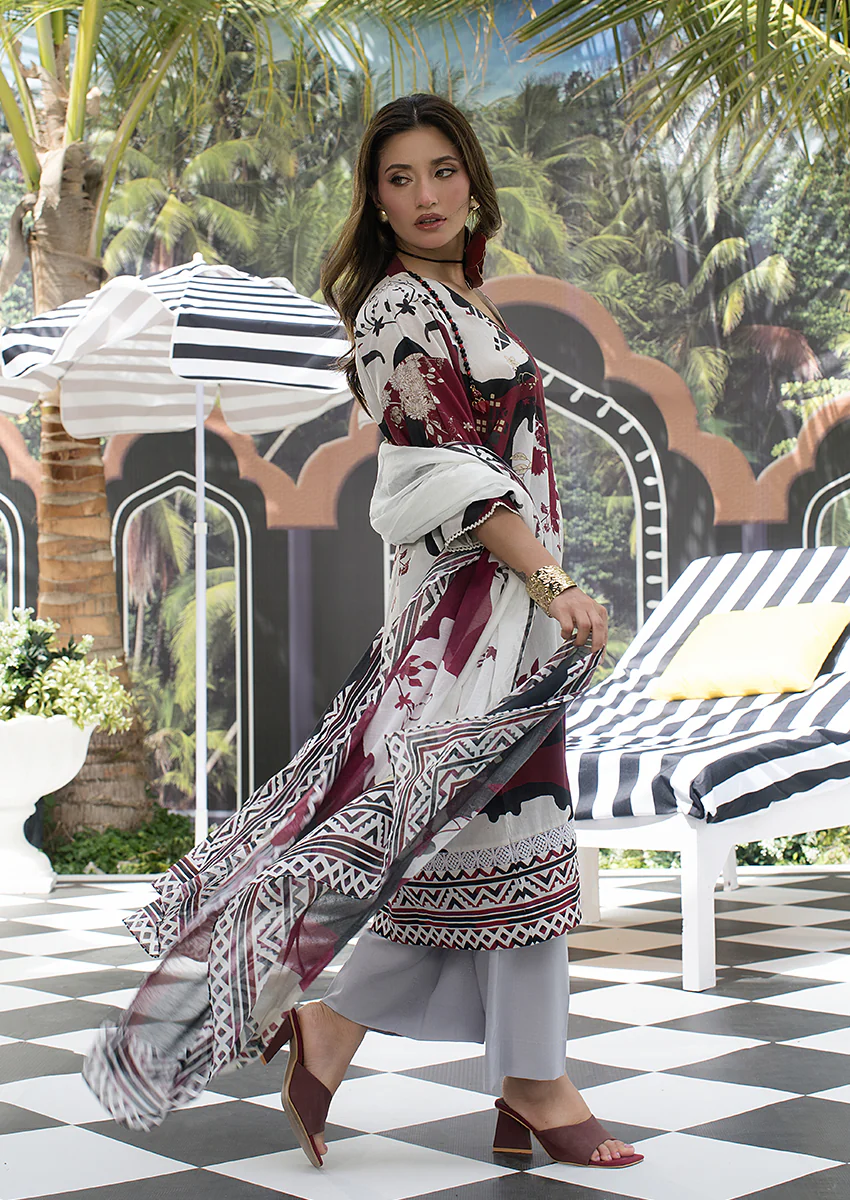 Ayesha Ibrahim - Chandni Pop 3PC Unstitched Printed Lawn Suit