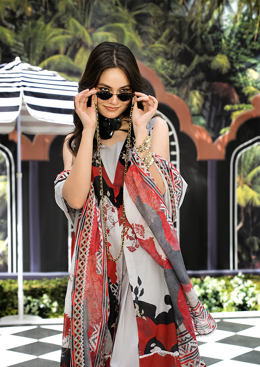 Ayesha Ibrahim - Berry Bano 3PC Unstitched Printed Lawn Suit