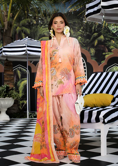 Ayesha Ibrahim - Rost Ride 3PC Unstitched Printed Lawn Suit