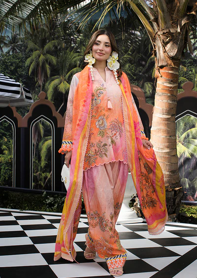 Ayesha Ibrahim - Rost Ride 3PC Unstitched Printed Lawn Suit