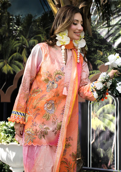 Ayesha Ibrahim - Rost Ride 3PC Unstitched Printed Lawn Suit