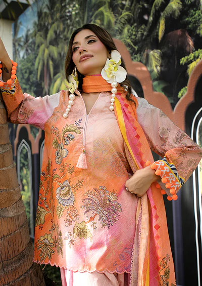 Ayesha Ibrahim - Rost Ride 3PC Unstitched Printed Lawn Suit