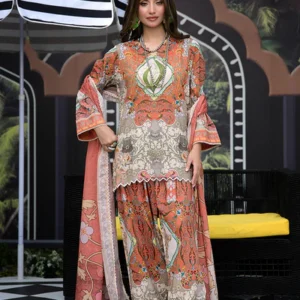 Ayesha Ibrahim – Coral Chand 3PC Unstitched Printed Lawn Suit