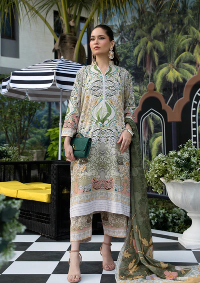 Ayesha Ibrahim - Mint Mehro 3PC Unstitched Printed Lawn Suit