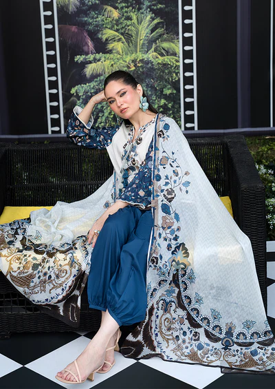 Ayesha Ibrahim - Ayka Bloom 3PC Unstitched Printed Lawn Suit