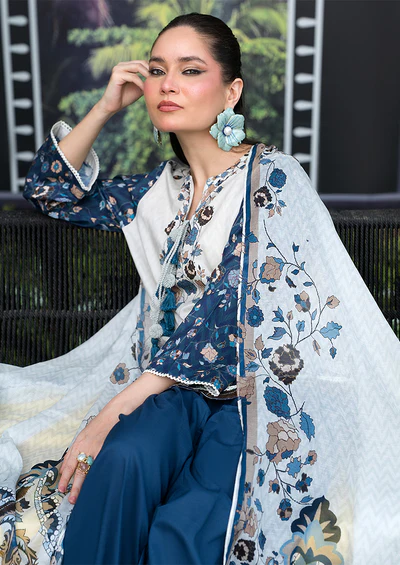 Ayesha Ibrahim - Ayka Bloom 3PC Unstitched Printed Lawn Suit